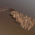 Rustic Wooden Fence With Pointed Pickets And Various Styles For Outdoor Gardens