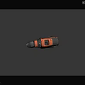 Orange And Black Cordless Power Drill With Ergonomic Grip And Rechargeable Battery