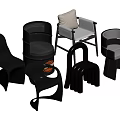 Modern Single Chairs With Contemporary Design And Sleek Black Leather Upholstery For Home Decor