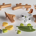 Modern Colorful Table And Chair Combinations With Various Shapes And Designs