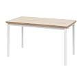 Simple Modern Desk With Light Wood Top And White Legs In Minimalist Design For Home Office Use
