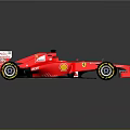 Red Formula 1 Racing Car With Aerodynamic Design And Racing Wheels