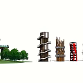 Modern Watchtower Sightseeing Tower 3d model