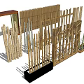 Creative Bamboo Room Dividers With Various Natural Wooden Structures and Designs