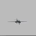 Black Military Fighter Jet With Sleek Design And Extended Landing Gear