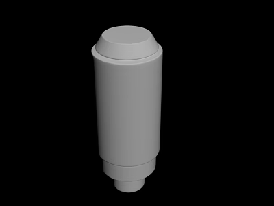 White Cylindrical Object With Minimalist Design Smooth Surface And Modern Shape Isolated On Black Background 3d model