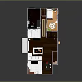 Adorable Pet Cat Living In Modern Apartment With Living Room Kitchen And Bedroom