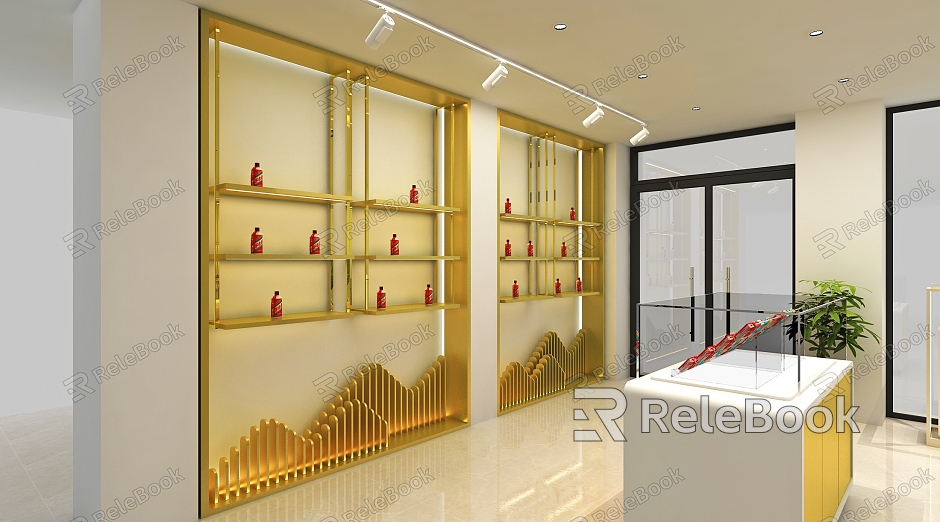 Maotai display cabinet light luxury design model