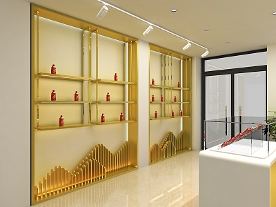 Maotai display cabinet light luxury design model