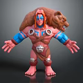 Modern game character Hawkeye 3d model