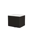 Modern Minimalist Bedside Table with Two Drawers and White Smooth Tabletop 3d model