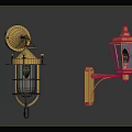 Vintage Brass Wall Lamps With Glass Shades And Elegant Design For Home Decor