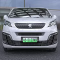 White Peugeot Van With Modern Front Grille And Spacious Windows For Commercial Use