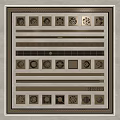 Ornamental Decorative Panels With Diverse Geometric Patterns And Vent Designs 3d model