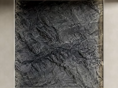 Textured Dark Feature Wall With Natural Rough Stone Like Surface Design 3d model