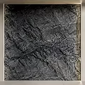 Textured Dark Feature Wall With Natural Rough Stone Like Surface Design 3d model