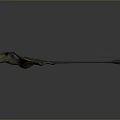 3D Rendered Pterosaur Model With Blue Green Body And Orange Black Gradient Wings
