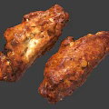 Delicious Crispy Fried Chicken Wings With Golden Brown Texture And Juicy Meat