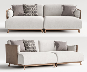 Modern double sofa 3d model