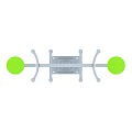 Outdoor Rotating Playground Equipment With Circular Frame And Green Seats For Kids