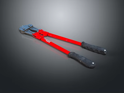 Red and Blue Pliers with Black Handles Professional Hand Tool on Grey Background 3d model