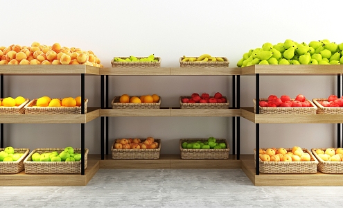 Modern shelf fruit table 3d model