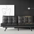 Double sofa bed floor lamp 3d model