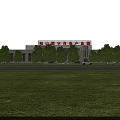 Modern Industrial Factory Layout With Multiple Buildings Green Area And Road