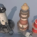 Industrial Equipment Lighthouse Models With Various Colors And Structural Designs