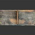 Vintage Open Old Book With Worn Pages And Colorful Decorative Patterns