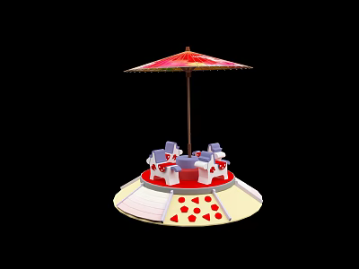 Modern Amusement Equipment China Turnhorse 3d model Modern Amusement Equipment China Turnhorse 3d model
