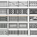 Various Decorative Fence Designs With Different Patterns And Metal Railings