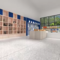 Elegant Modern Liquor Store Interior With Shelves Display Cabinets And Lighting Design