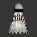 White Feather Badminton Shuttlecock with Black Band and Cork Head for Daily Life Use