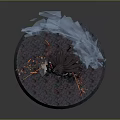 Cat Eared Character With Ice Wolf Spirit And Fire Effects On Stone Platform