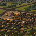 Aerial Planning of Modern Urban Residential Area With Road Networks and Green Spaces