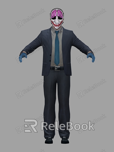 Mask Man Mask Male Man Young Middle-aged Man Suit Suit Clothes Robber Bad Guy Gloves model