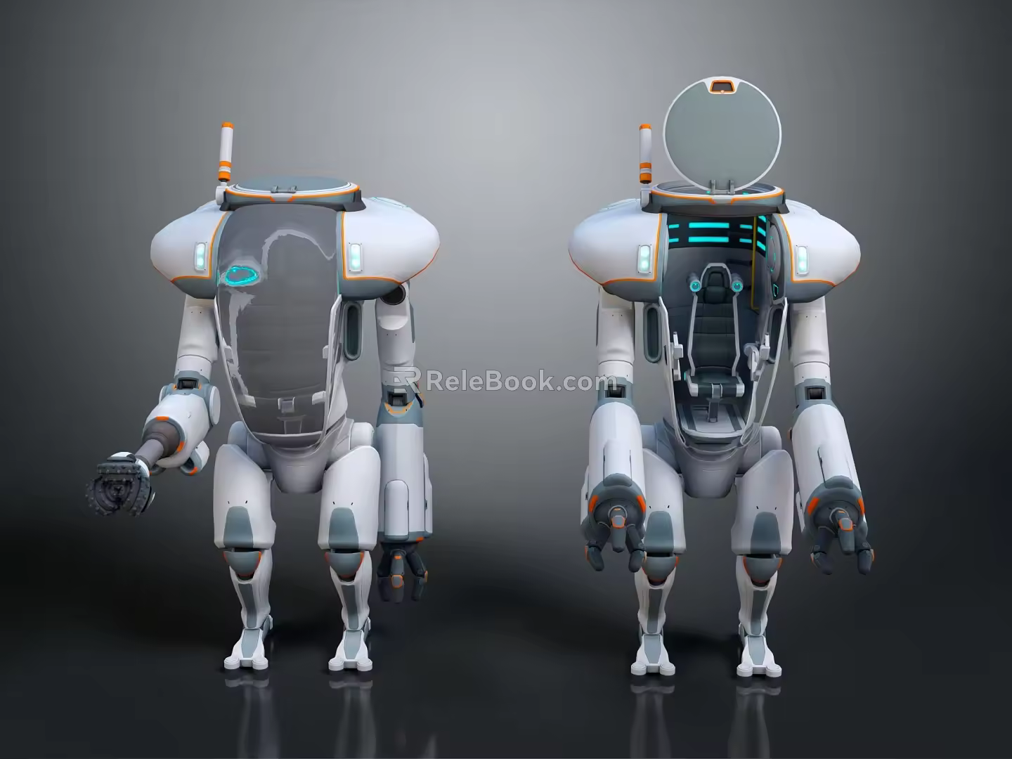 Modern Robot Mech Warrior Machine Battlearm Mechanical Battlearm Machine Warrior Fighting Robot Game Robot 3d model