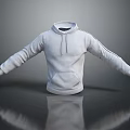 Casual White Hoodie With Hooded Design Striped Sleeves Soft Material For Daily Wear