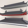 Classic Ancient Architecture Roofs With Ornate Tiles And Curved Eaves