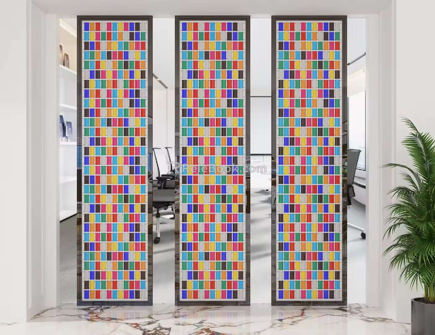 Partition screen 3d model