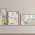 Organized Workspace Bulletin Boards On Wall With Papers Charts And Project Notes