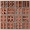 Architectural Brick Components With Various Geometric Patterns And Hollow Designs 3d model