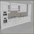 Modern White Kitchen Cabinets With Built In Ovens And Sleek Design