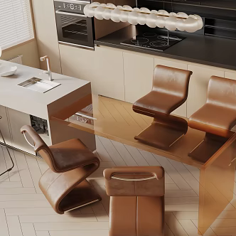 Modern dining table 3d model
