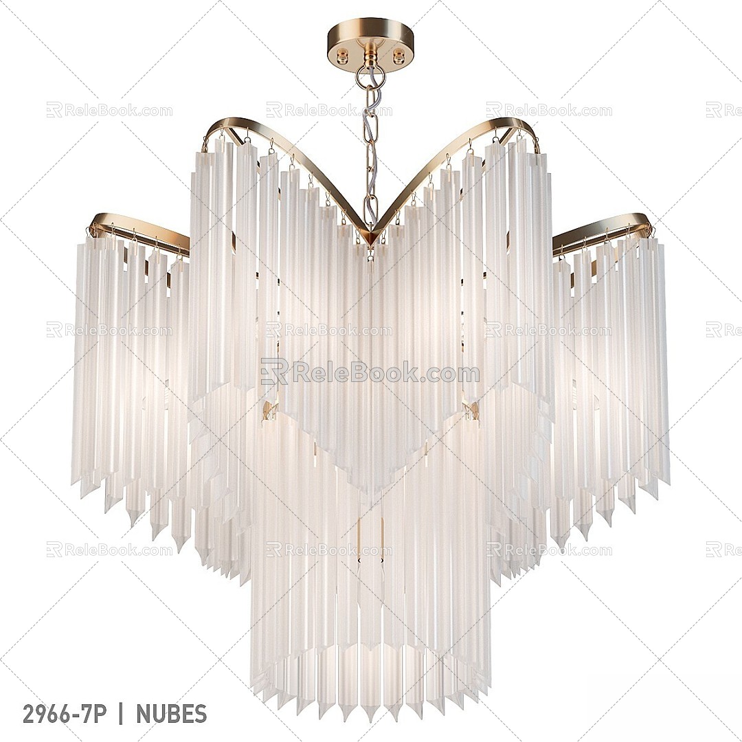 Vintage chandelier collectible nubes 3d model