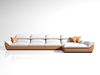 Modern corner sofa multiplayer sofa 3d model