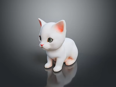 Cat Kitten Flower Cat Domestic Cat Wild Cat Stray Cat Black Cat Pet Mammal 3d model
