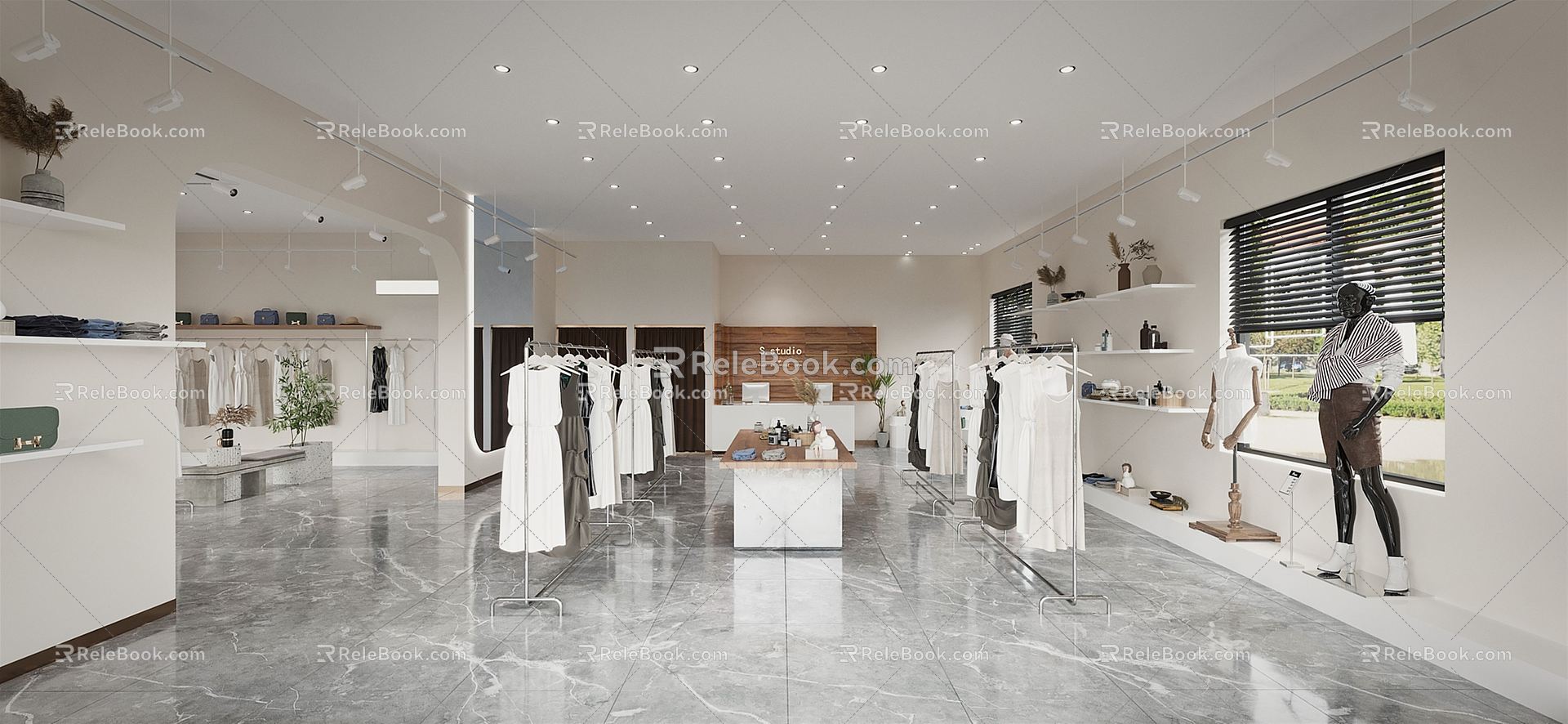 Modern Clothing Store 3d model