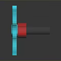 Transparent Colored Gears Green And Blue With Hollow Holes Toothed Edges Shiny Surface